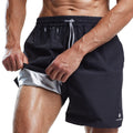 HOTSUIT Men's Sauna Shorts – Silver-Heat Sweat Pants for Gym Workout