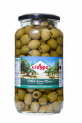 Crespo Pitted Green Olives in Brine - 907g Gourmet Snack (Pack of 6)