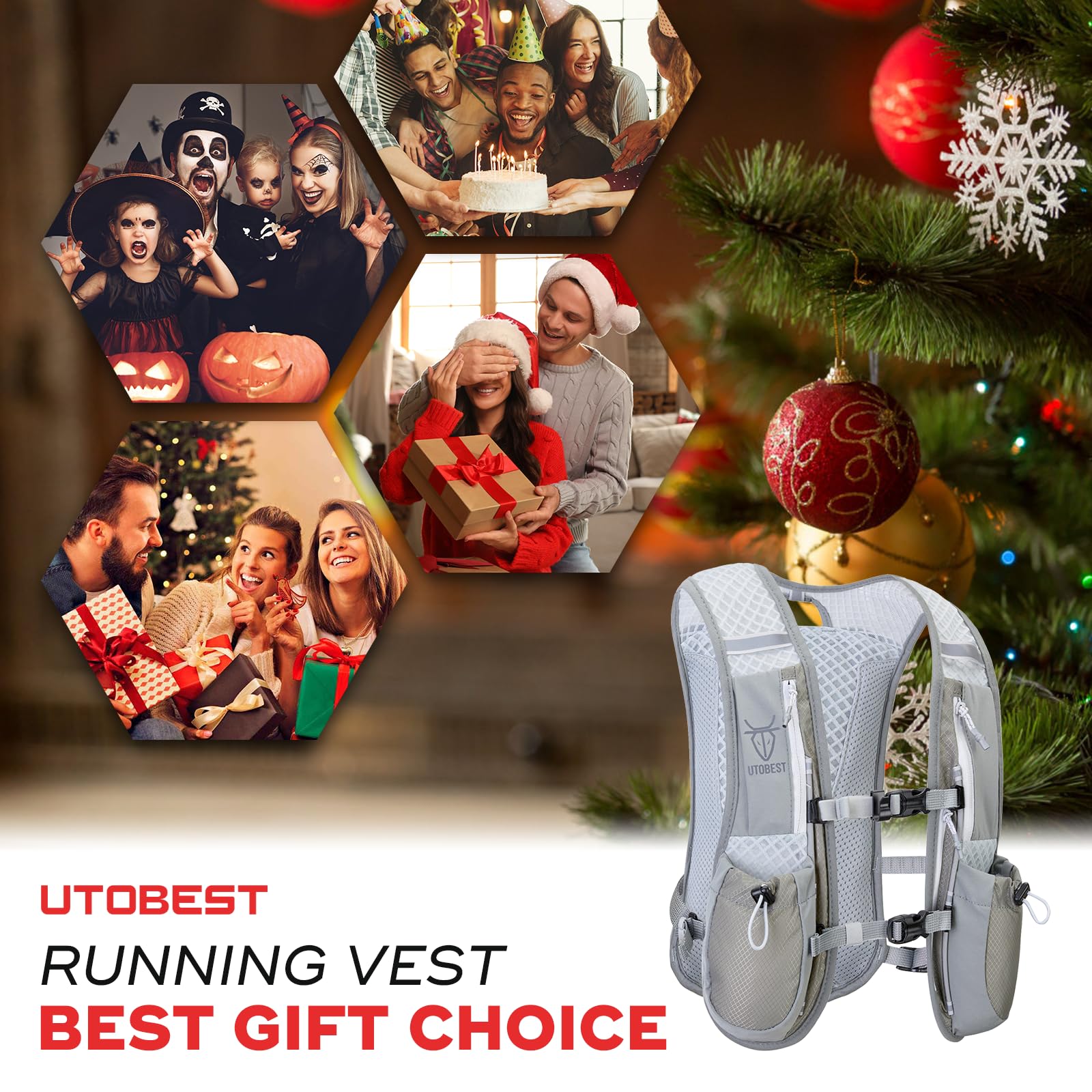 UTOBEST 5L Running Vest | Lightweight Hydration Pack with 1.5L Bladder