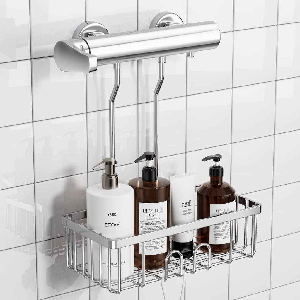 Shower Caddy Hanging SUS304 Stainless Steel No-Drilling Organiser Storage - image 1