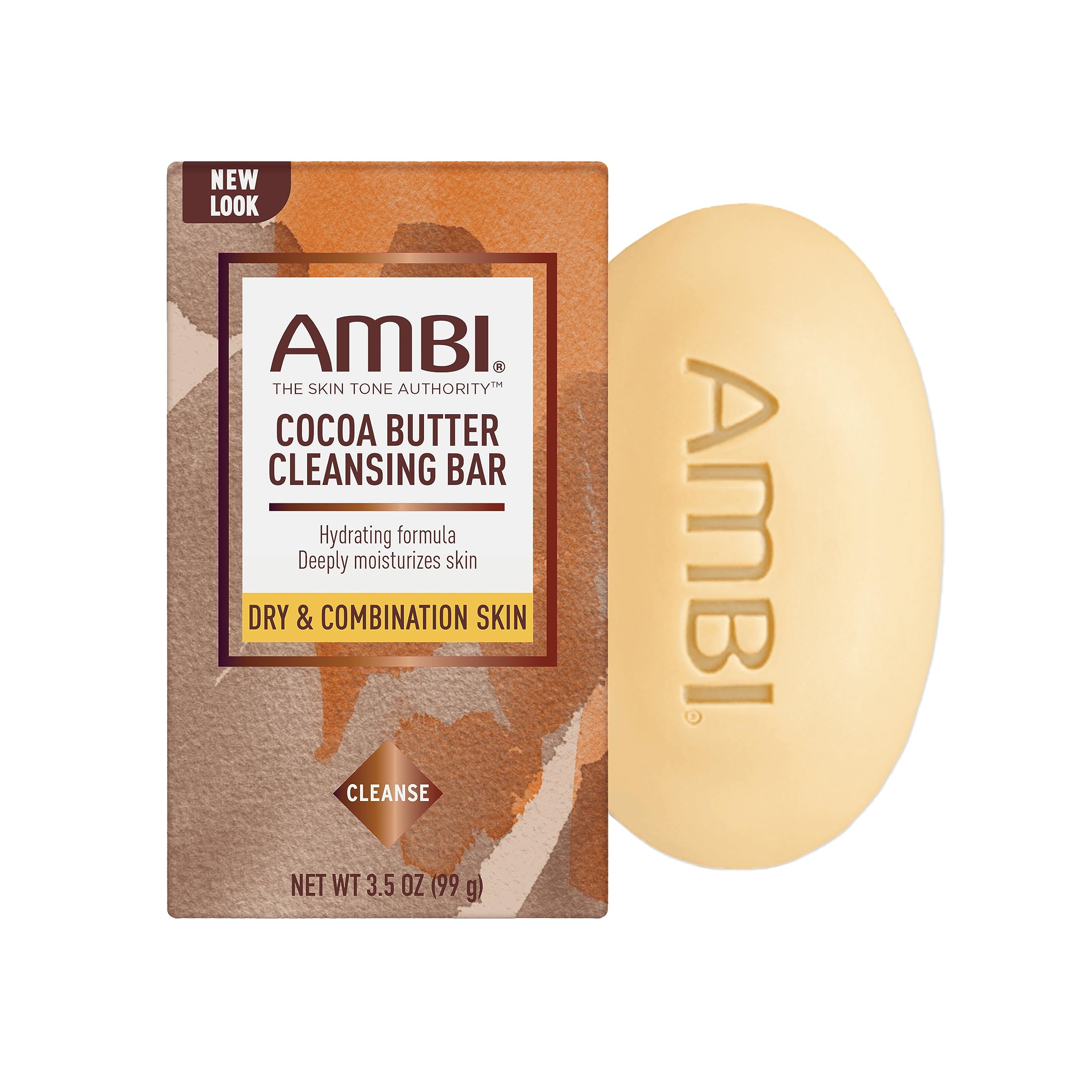 Ambi Skincare Cocoa Butter Cleansing Bar | Moisturizing Soap for Dry Skin