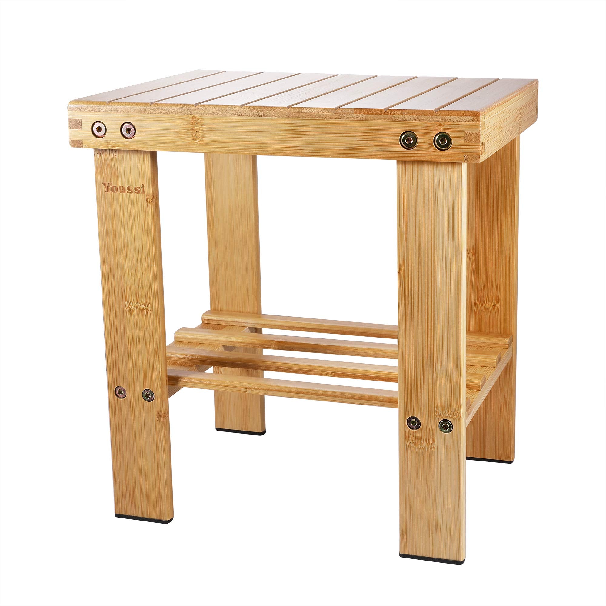 Yoassi Heavy Duty Bamboo Step Stool with Storage Shelf – Jolof Store