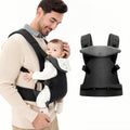 IULONEE Ergonomic Baby Carrier with Detachable Bibs - Black, 3-36 Months