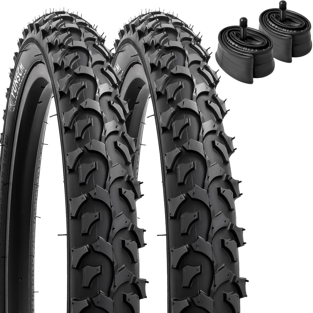 YunSCM 16x2.125 Foldable Bike Tyres and Inner Tubes Set | 2-Pack Kit