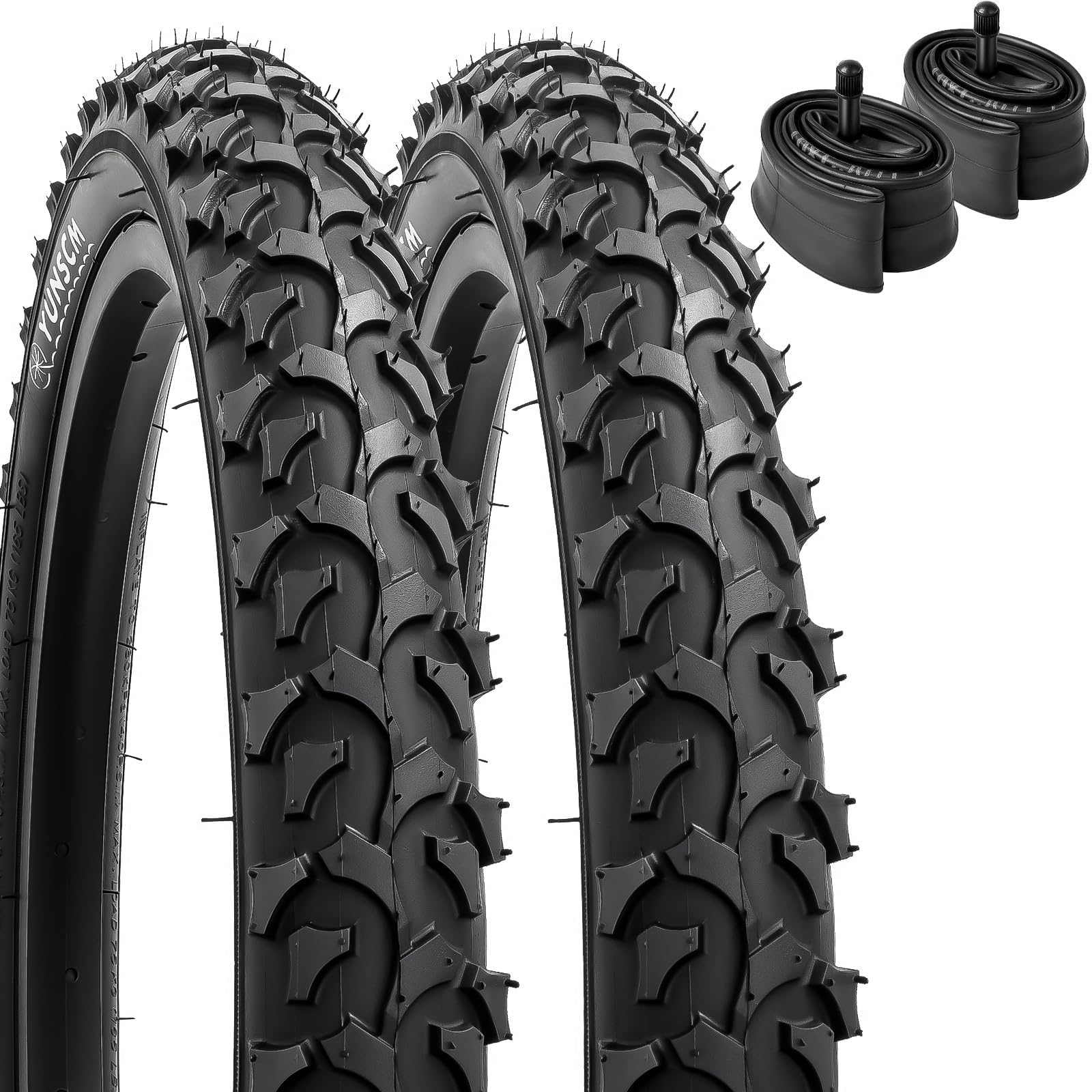 YunSCM 16x2.125 Foldable Bike Tyres and Inner Tubes Set | 2-Pack Kit
