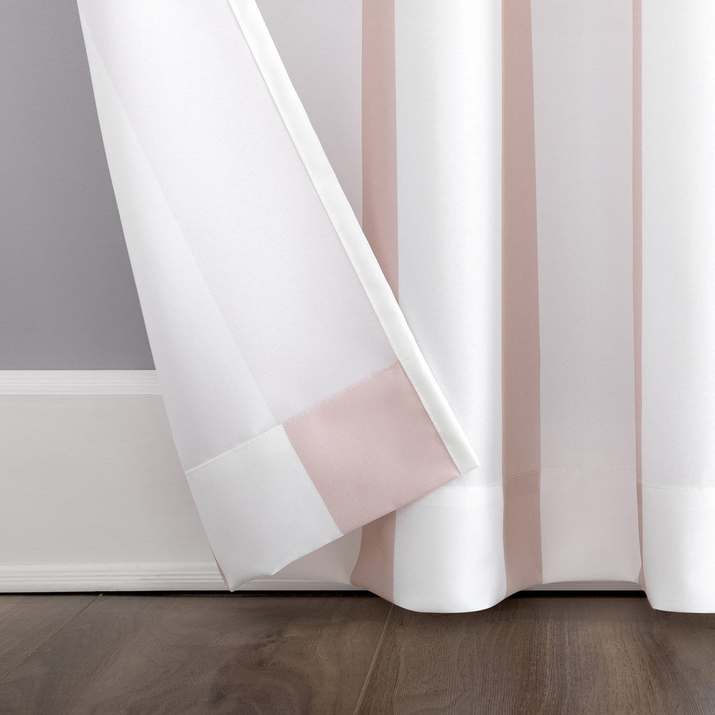 Sun Zero Valencia Cabana Stripe UV Protectant Grommet Curtain Pair
