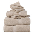 Superior Egyptian Cotton 6-Piece Towel Set – Plush Stone Grey Bathroom Set