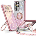 Samsung Galaxy S25 Ultra Case - Heart Glitter with Lanyard