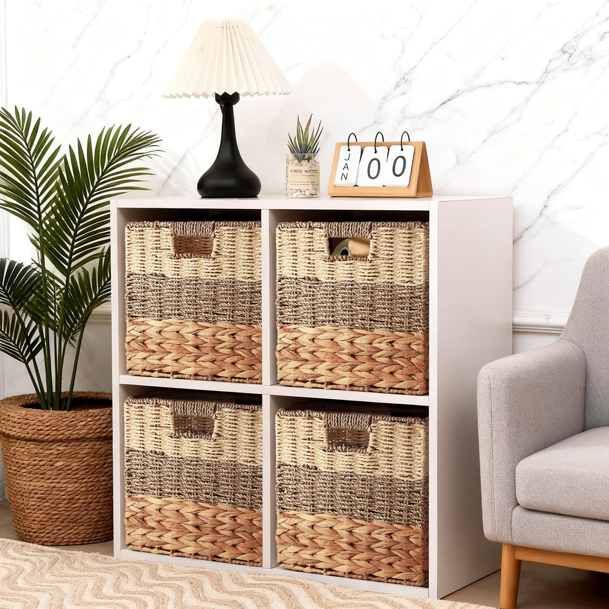 Tsudoku Storage Cubes Baskets, Set of 2 Hand-Woven Storage Baskets, 30cm - image 2