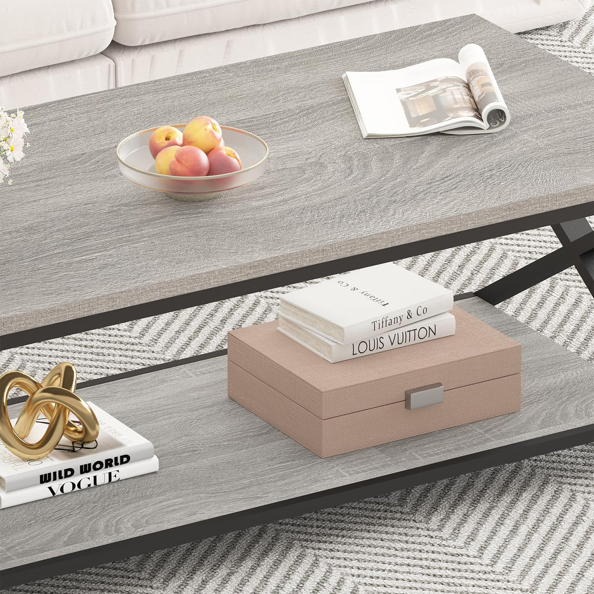HSH Coffee Table for living room coffee tables Storage 120cm Grey - image 5