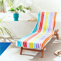Catherine Lansfield Rainbow Stripe Cotton Sun Lounger Beach Towel