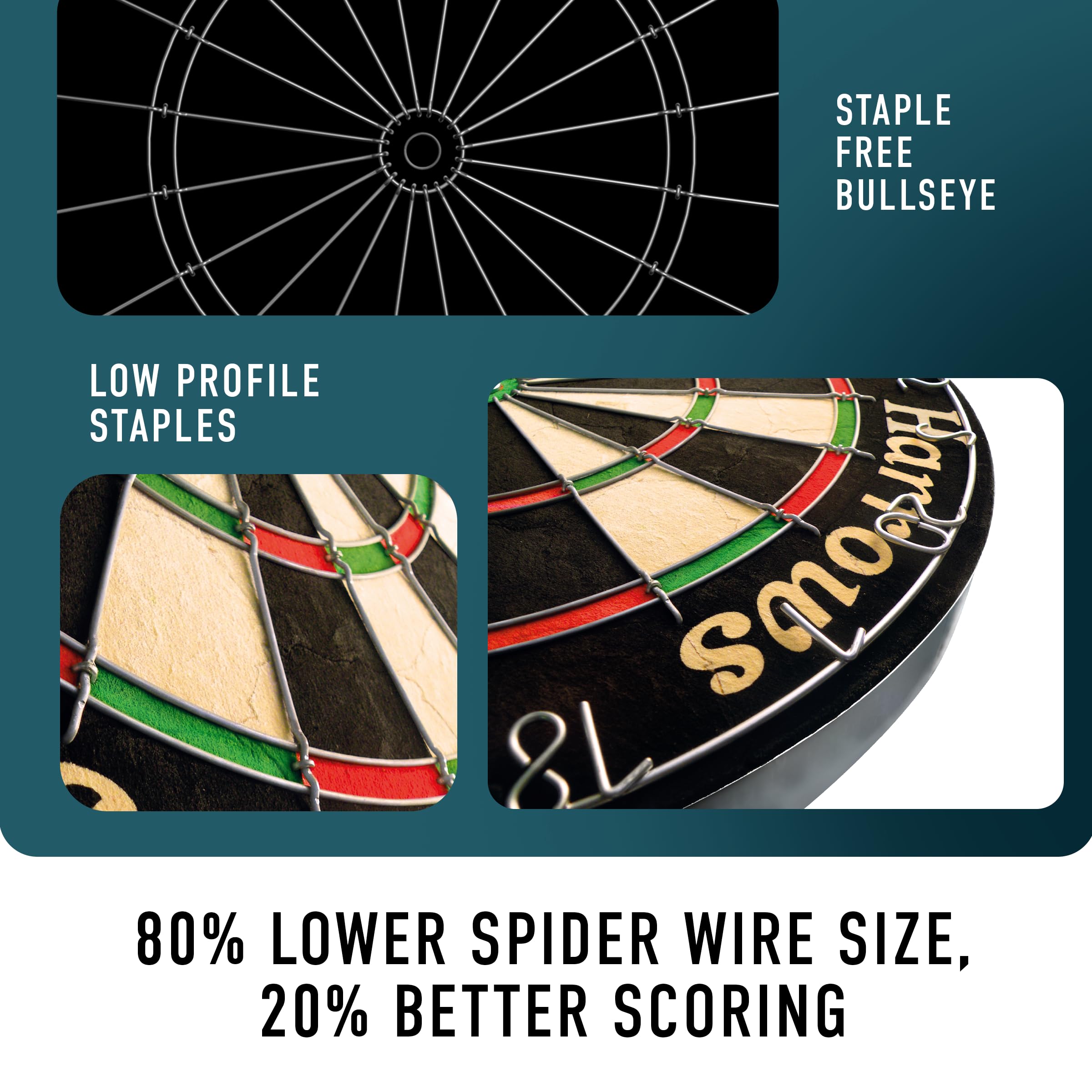 Harrows Pro's Choice Dartboard Set | Rosewood Cabinet with 6 Darts
