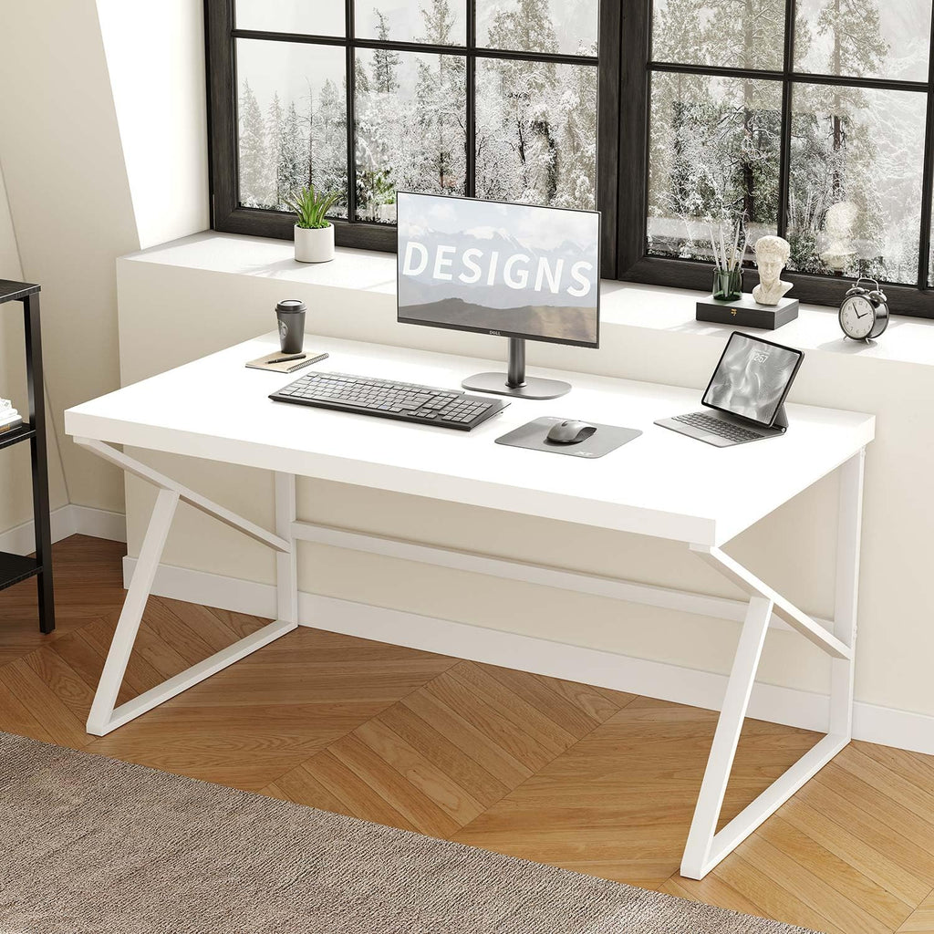HSH Computer Desk Gaming Office Table for Home Bedroom 140cm White Oak - image 1