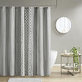 INK+IVY Imani Cotton Shower Curtain – Tufted Chenille Boho Grey, 72x72