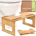 Praknu Foldable FSC Bamboo Toilet Stool – Ergonomic Squat Stool