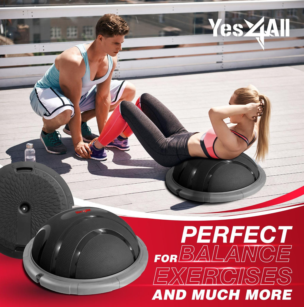 Yes4All 60cm Inflatable Stability Half Exercise Ball Balance Trainer