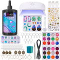 LET'S RESIN UV Resin Kit with Lamp | 153Pcs Jewelry Making Starter Set