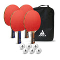JOOLA Advanced Table Tennis Set – 4 ITTF Approved Paddles & 6 Balls