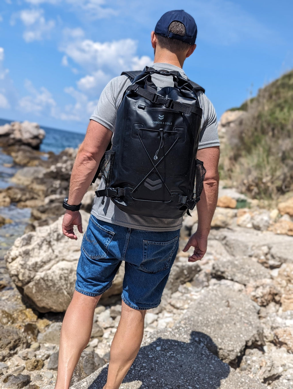 Jackson & Cole 25L Waterproof Dry Bag Backpack – Rolltop 500D PVC