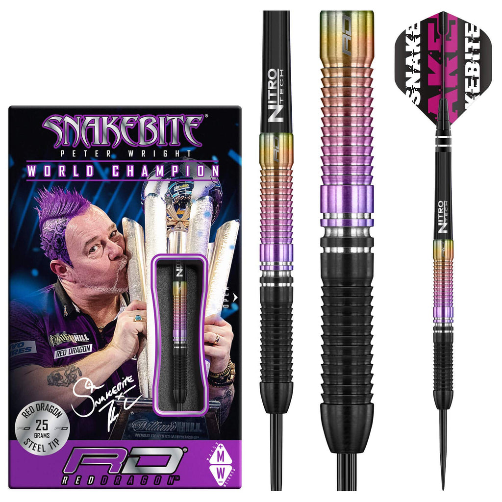 Red Dragon Snakebite 2020 World Champion 25g Tungsten Darts Set
