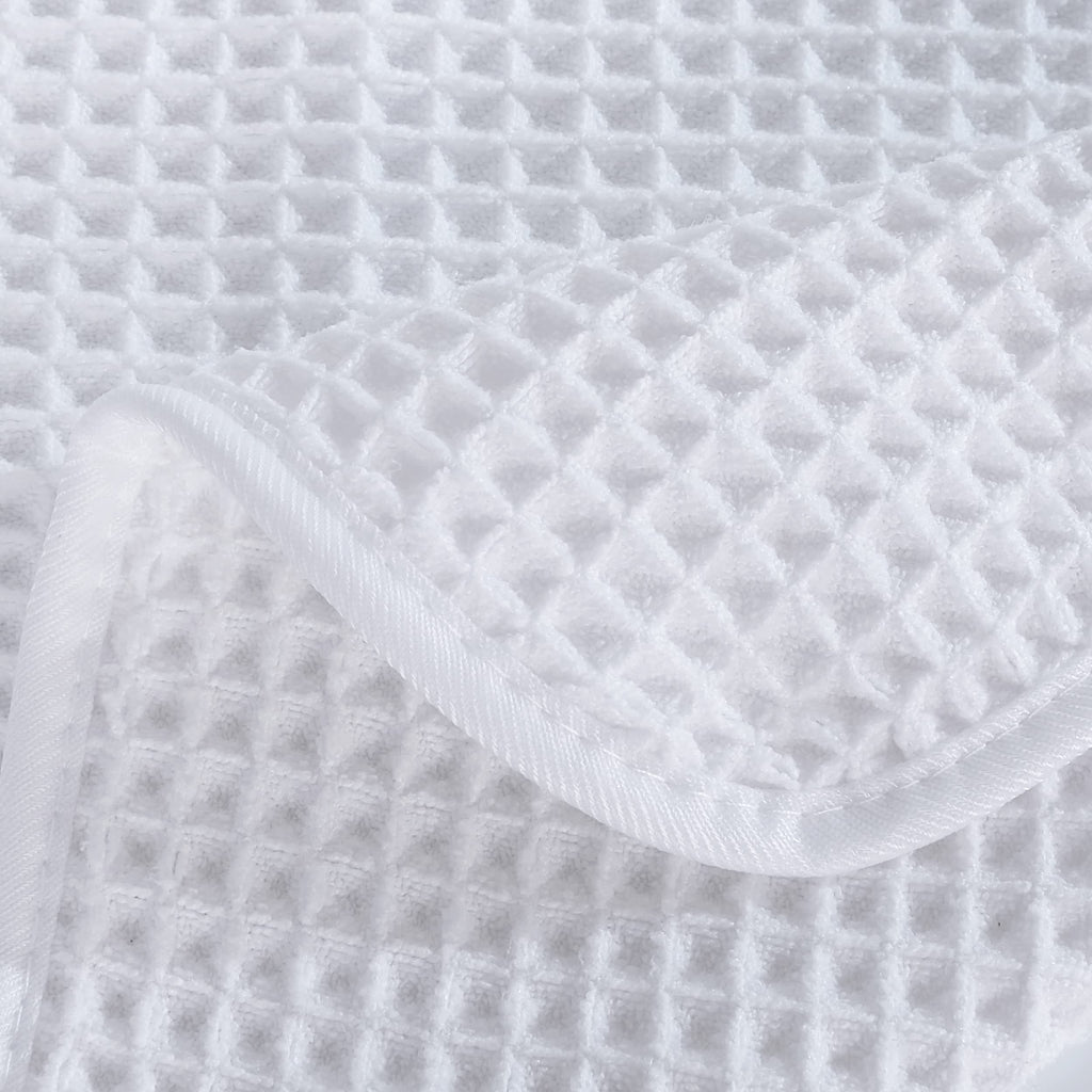 Polyte Microfibre Bath Towels | Oversize Waffle Weave Quick Dry, 4 Pack