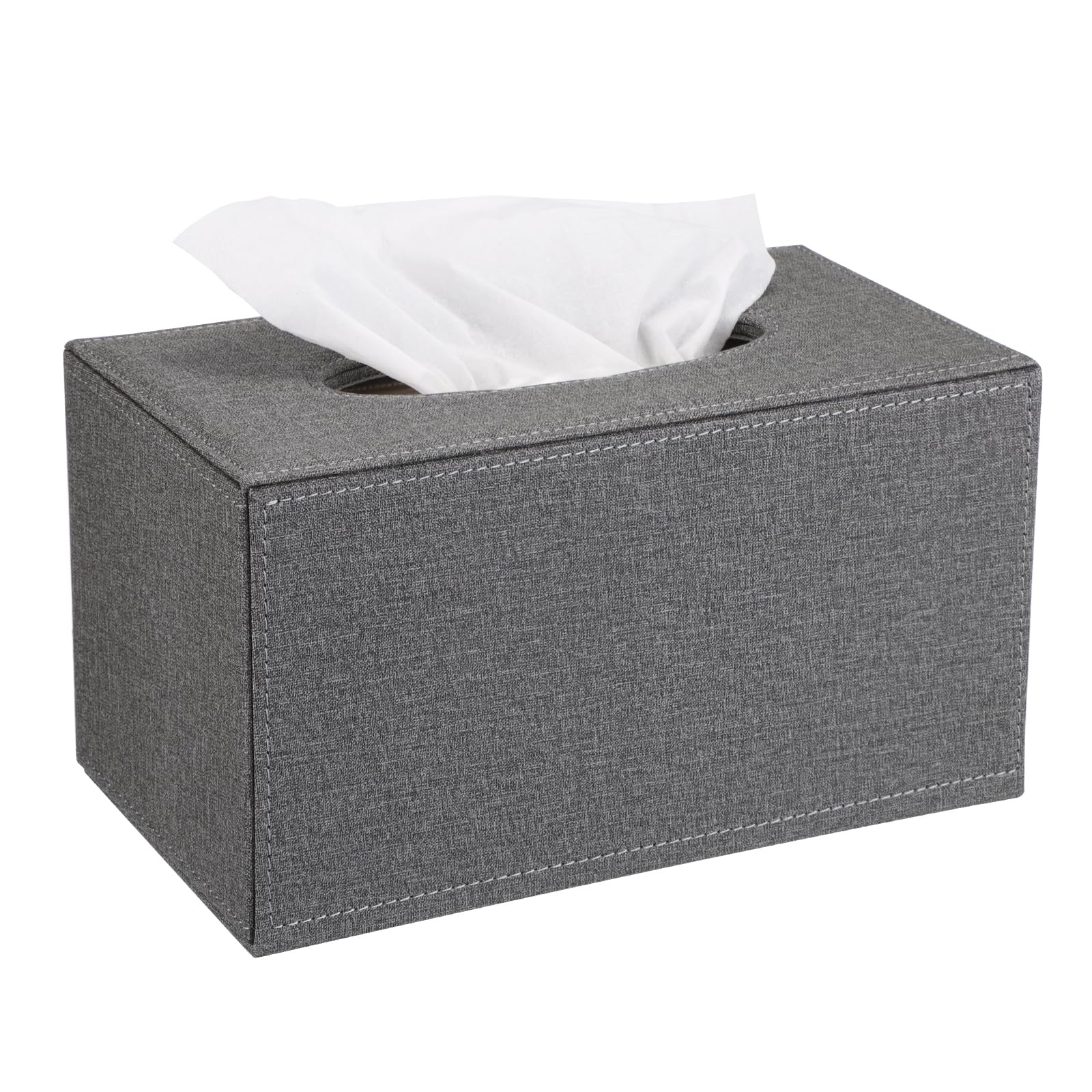 BTSKY Extra Tall Linen Tissue Box Cover – Large Rectangular Magnetic Holder