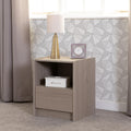 Seconique Paris 1 Drawer Bedside Table | Smoked Ash Wood Effect