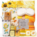 Jolof Store Sunflower Spa Gift Basket – Self Care Package with Blanket