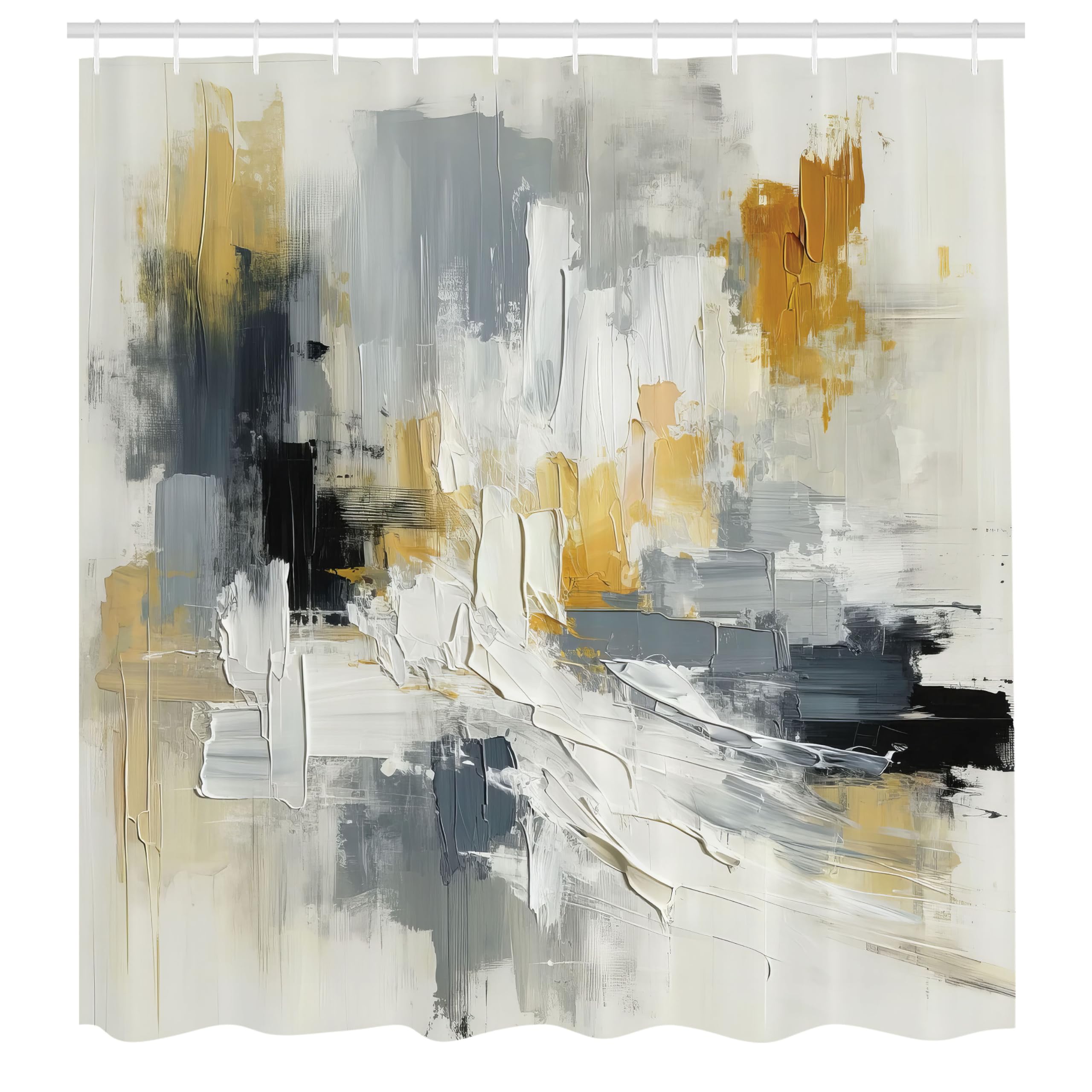 Abakuhaus Abstract Shower Curtain | Waterproof Turkish Fabric | 175 x 200 cm