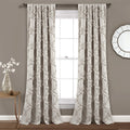 Lush Decor Ruffle Diamond Light Filtering Window Curtains, 84" x 54", 2pc