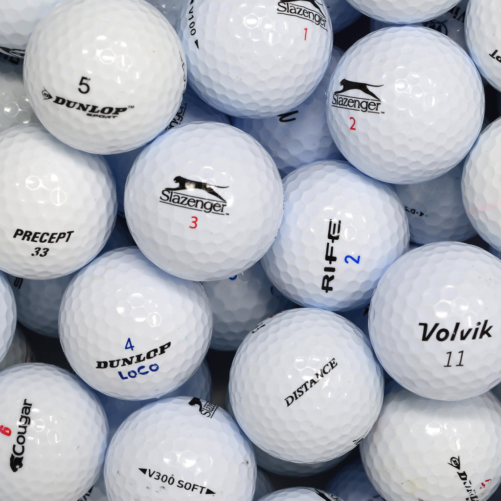 Second Chance Recycled Golf Balls – 100 Pack Assorted Grade A Lake Balls