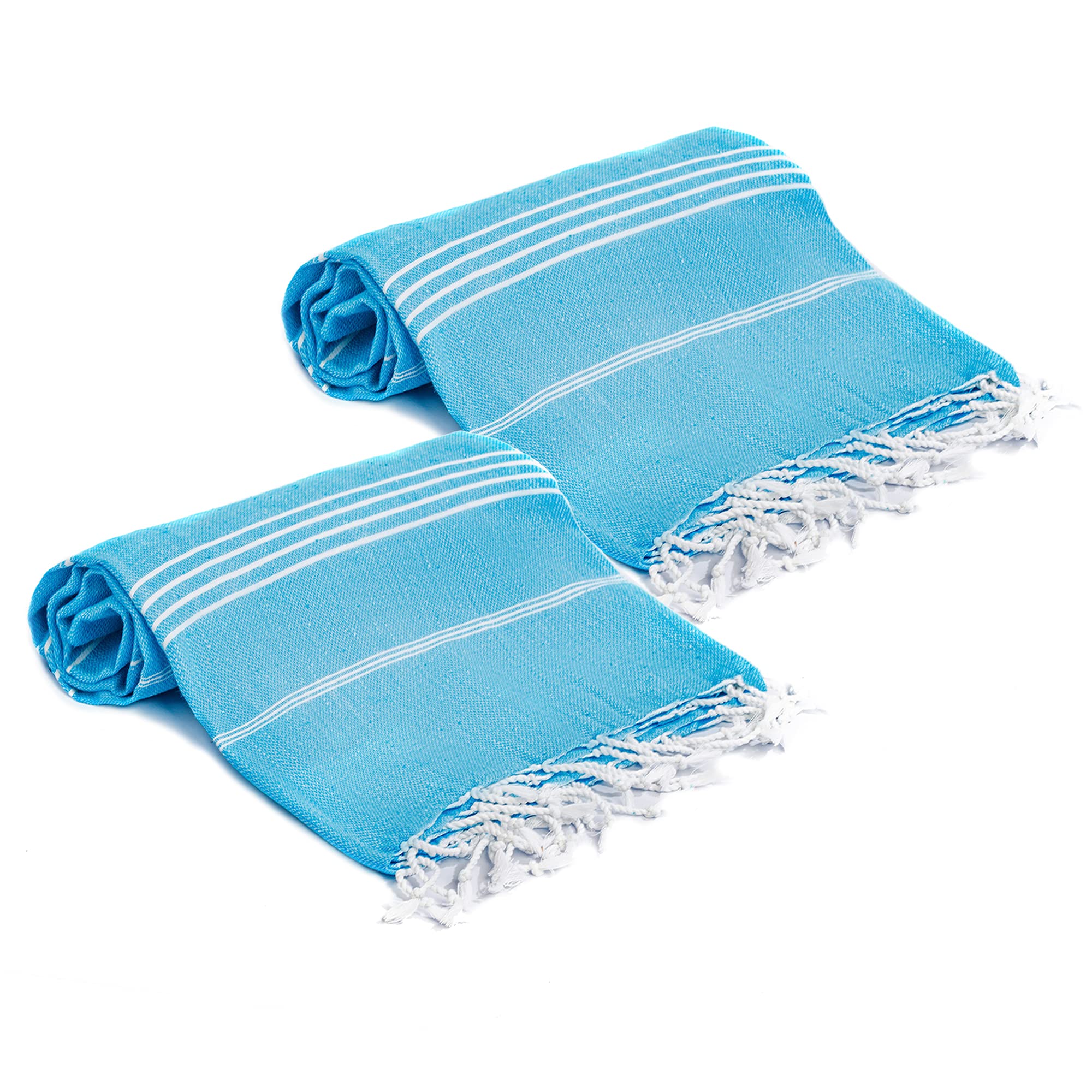 Turquoise Home XXL Turkish Beach Towels – 100% Cotton, 2-Pack