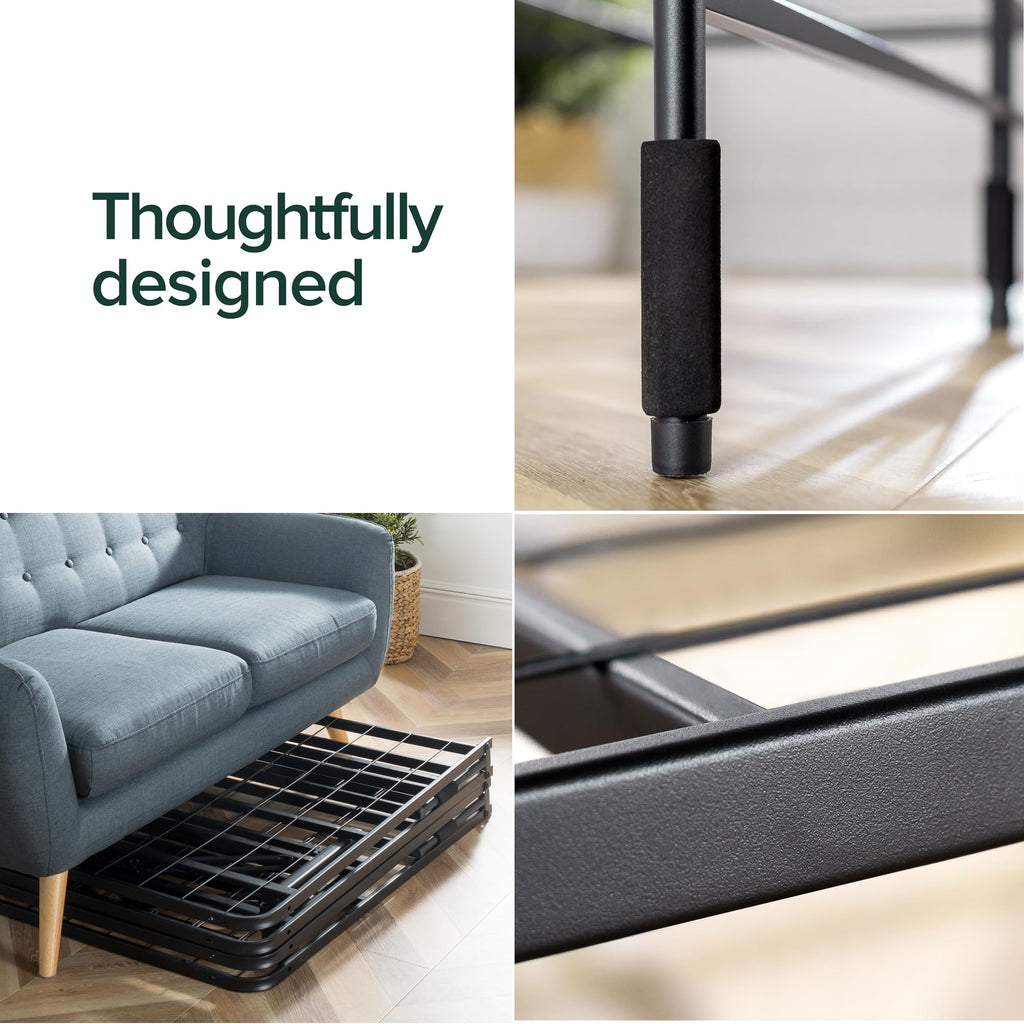 Zinus SmartBase Single Metal Bed Frame – Foldable Platform Bed