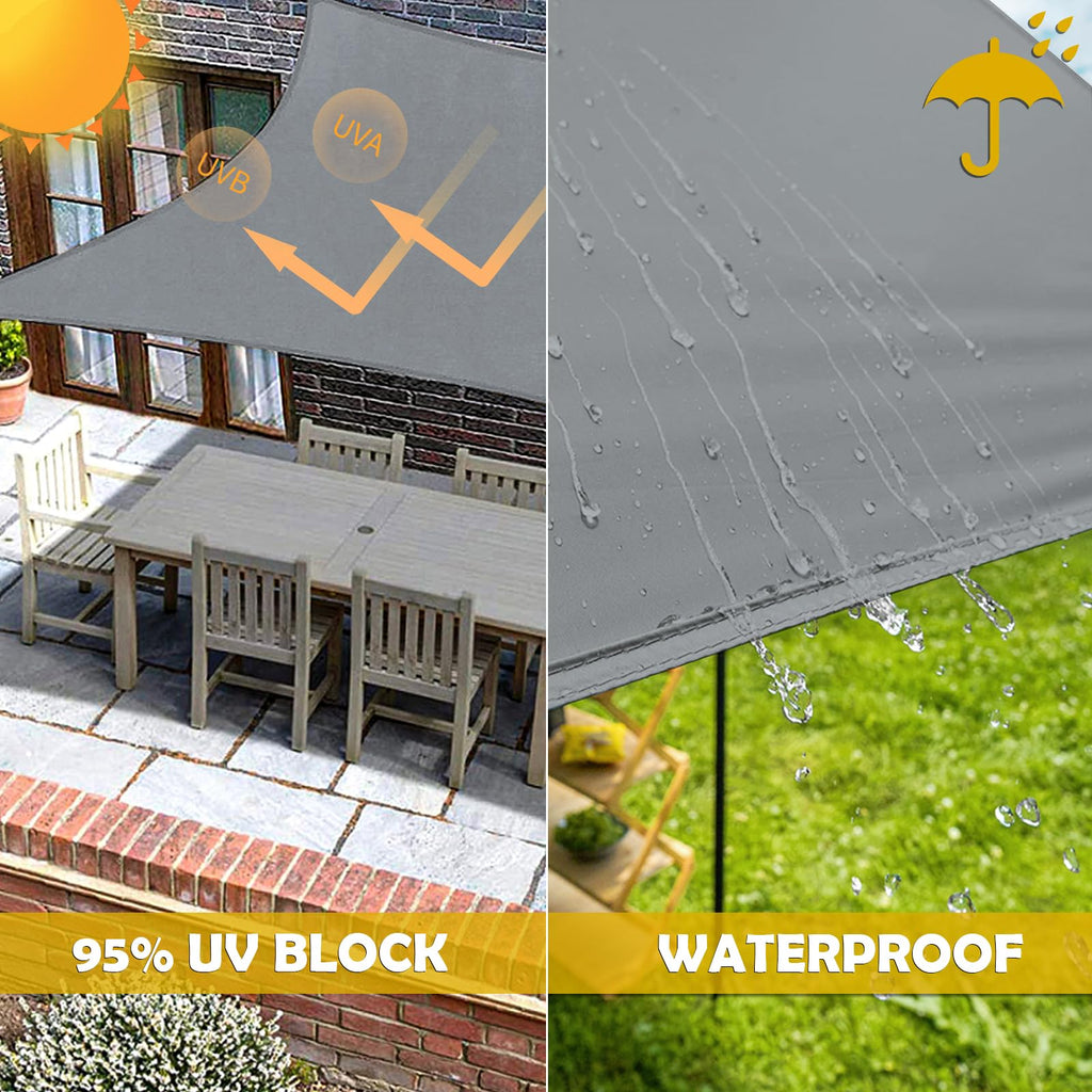 Mokani 3x4m Rectangle Sun Shade Sail – Waterproof UV Block Awning Canopy