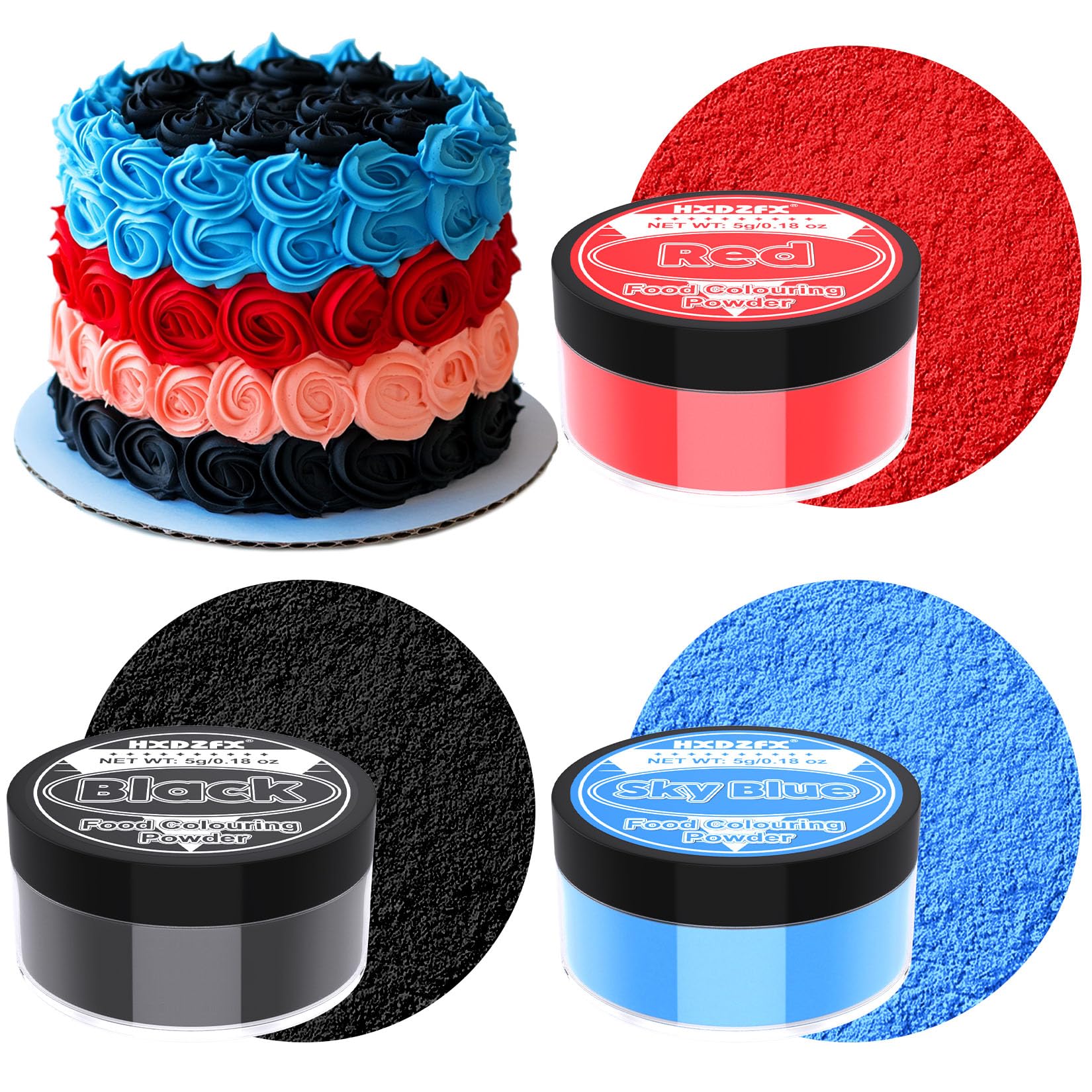 Neon Food Colouring Powder – 3 Concentrated Colours for Baking