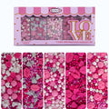 Jolof Store Edible Sprinkles – Pink Roses & Silver Hearts – 5 oz