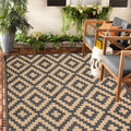 Enipate Geometric Outdoor Rug | 5x8ft Reversible UV Resistant Patio Mat