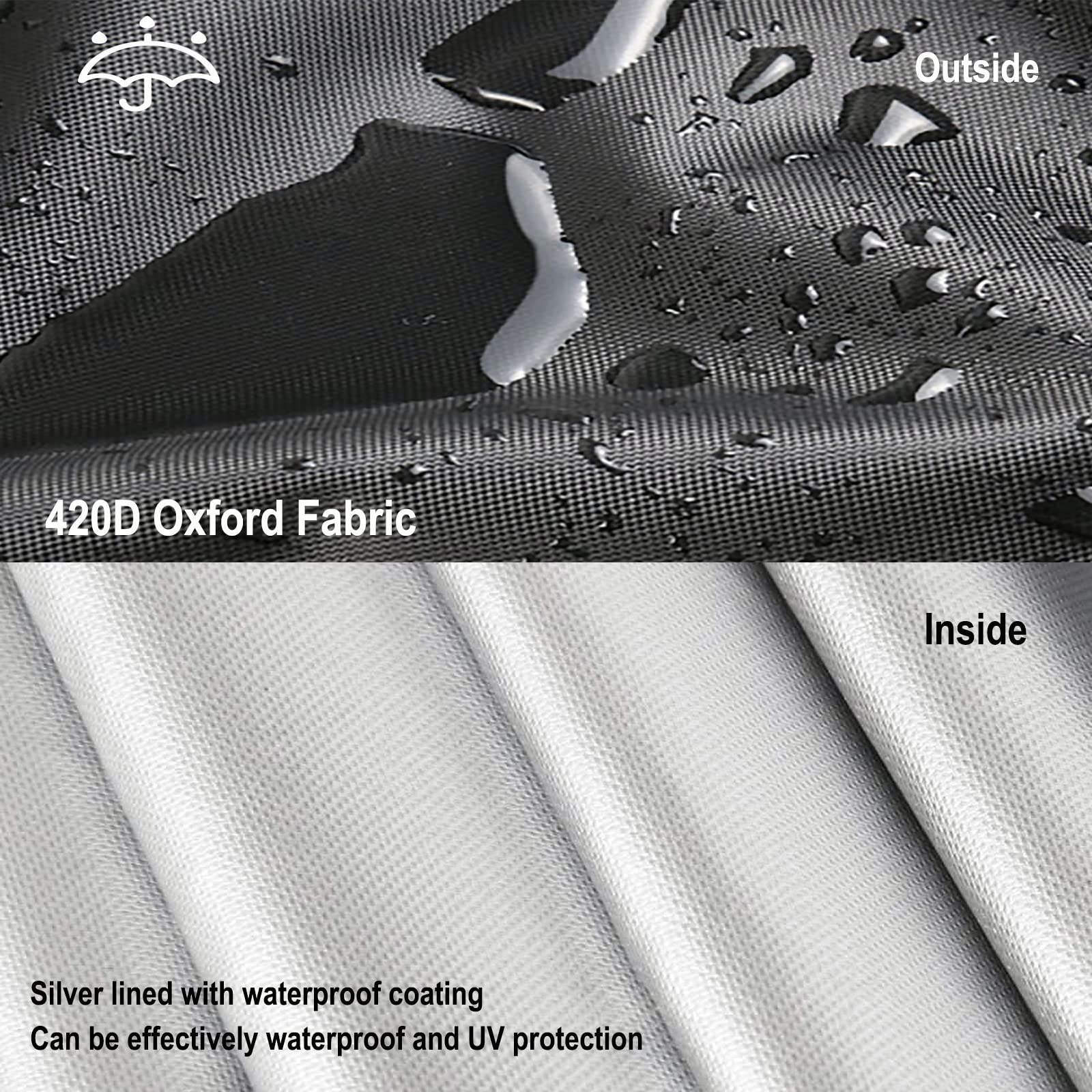 Kingling Deck Box Cover | 420D Oxford Waterproof Outdoor Storage Box Cover