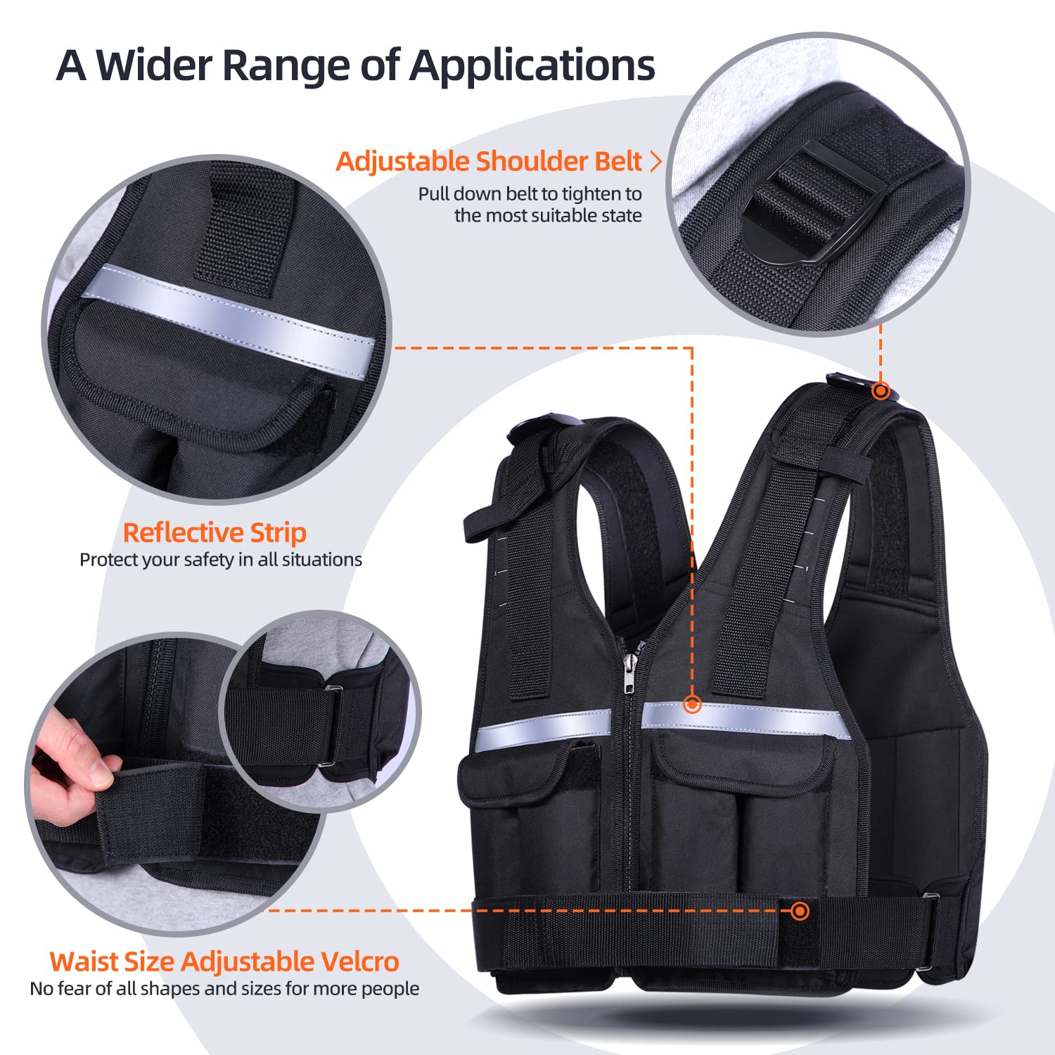 Sportneer Adjustable Weighted Vest 0.9-8kg | Neoprene Running Vest