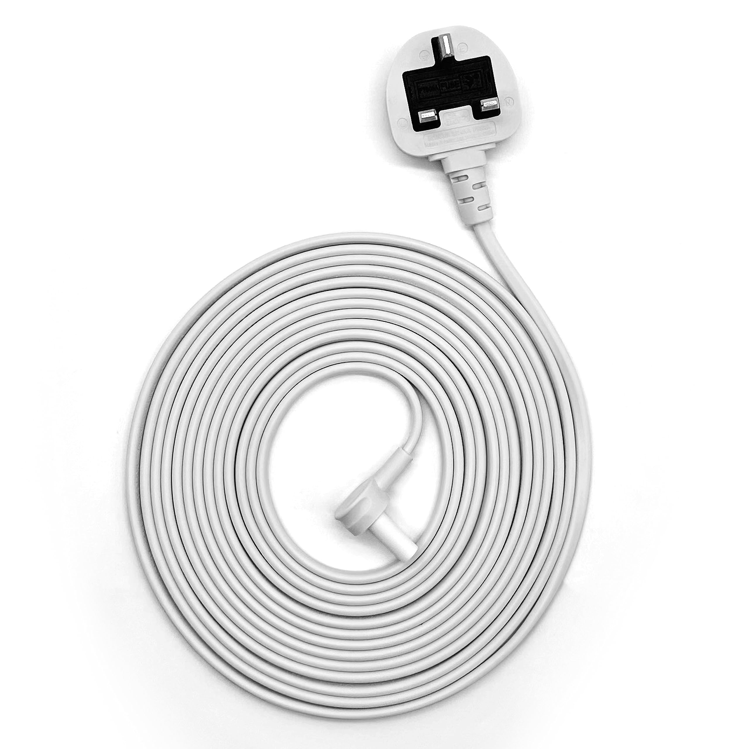 BrightOn Power Cord for Sonos Era 100/300 & Sub – 5m UK Cable, White