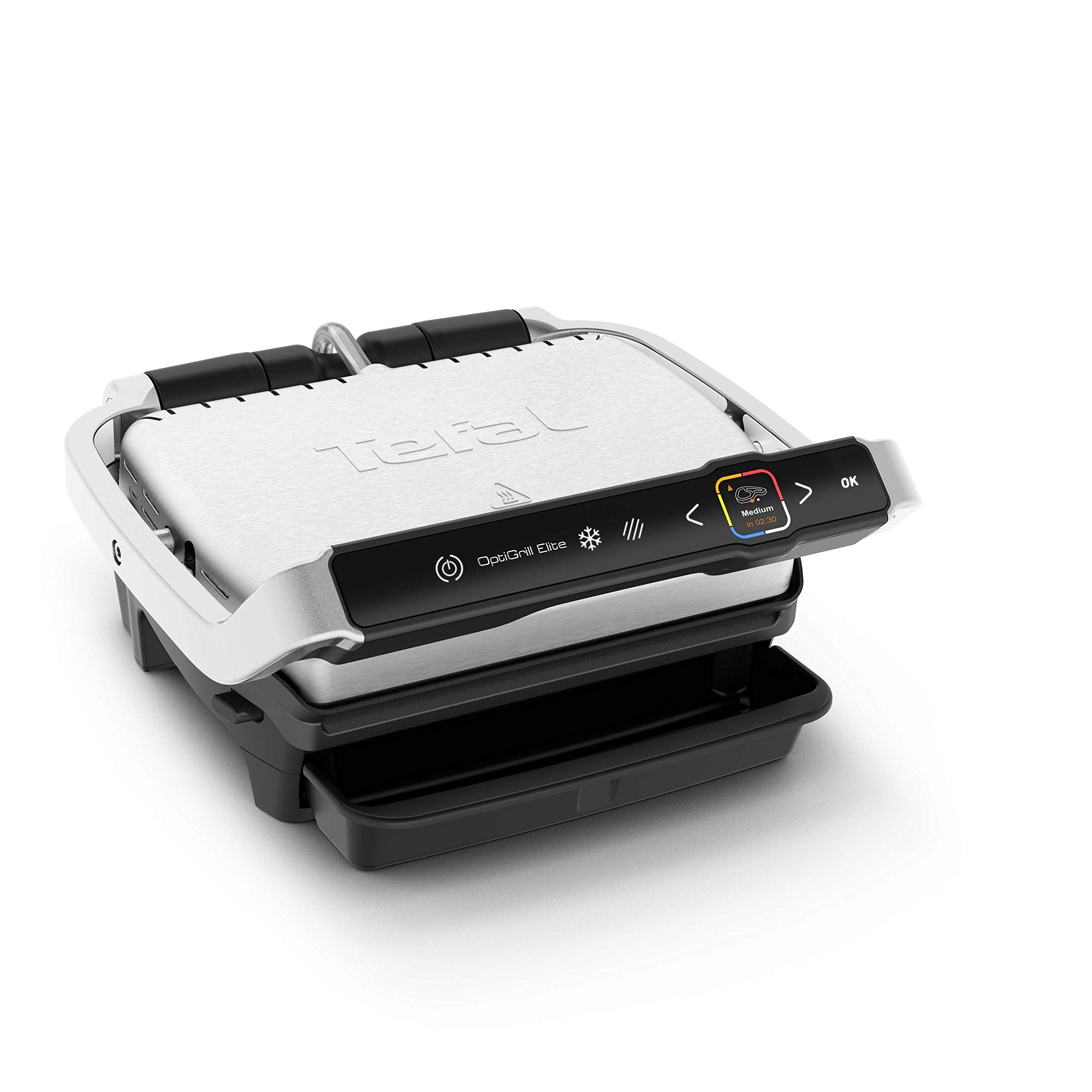 Tefal OptiGrill Elite GC750D40 Smart Health Grill – 2000W, 4-6 Portions