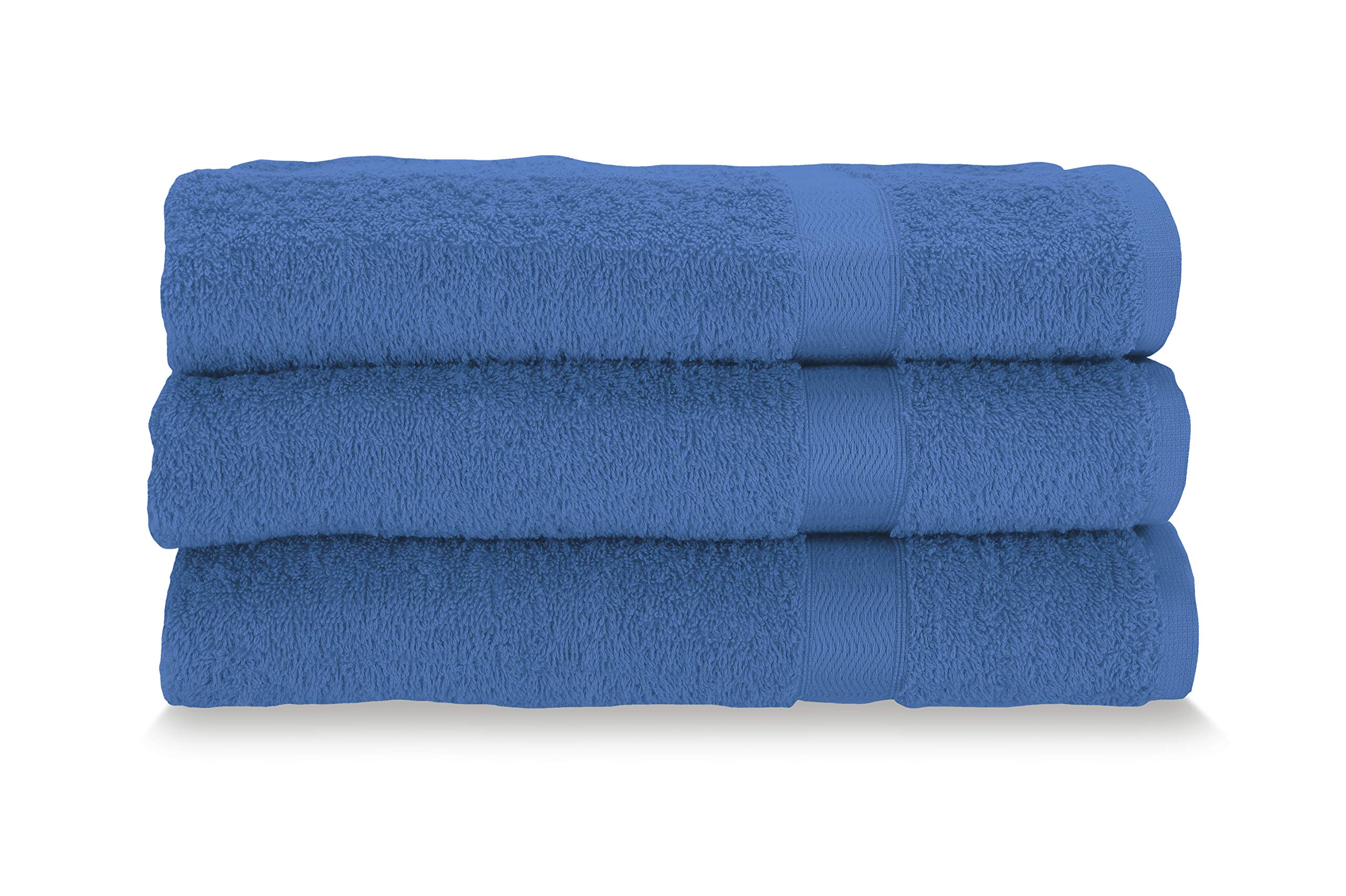 Gabel Pure Cotton Face Towels - Set of 3 Electric Blue - Made in Italy