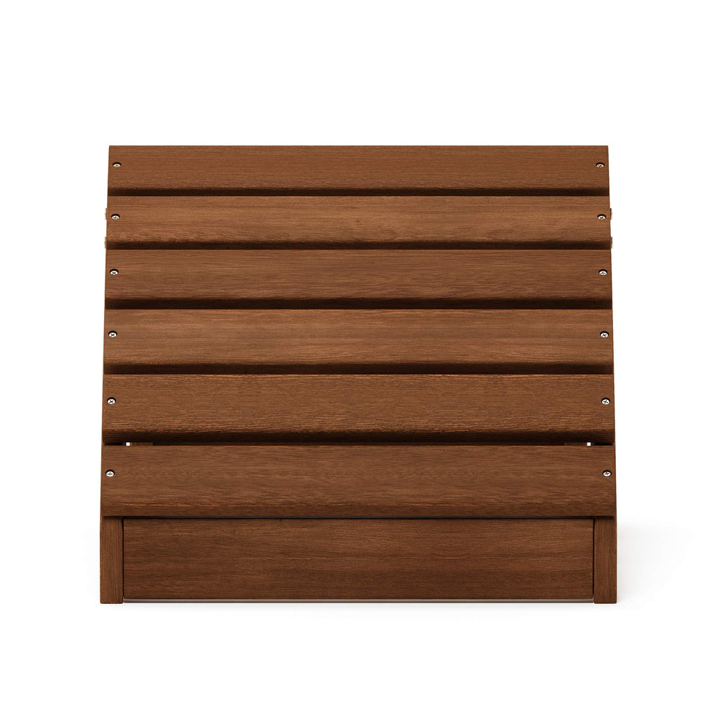 Furinno Adirondack Footstool – Hardwood Outdoor Ottoman in Teak Oil