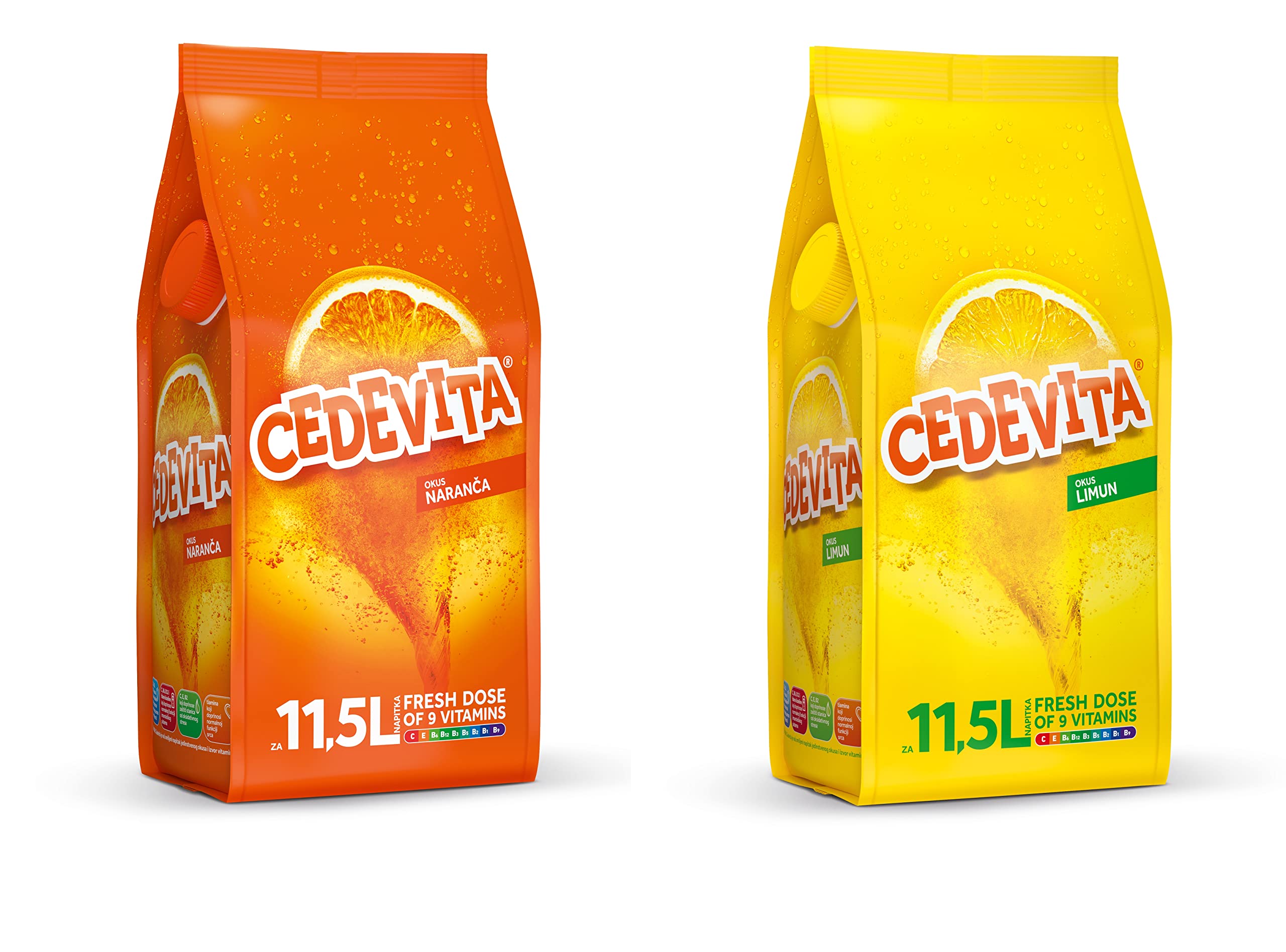 Cedevita Instant Vitamin Drink Mix - Lemon & Orange Fruit Powder 2 x 1kg
