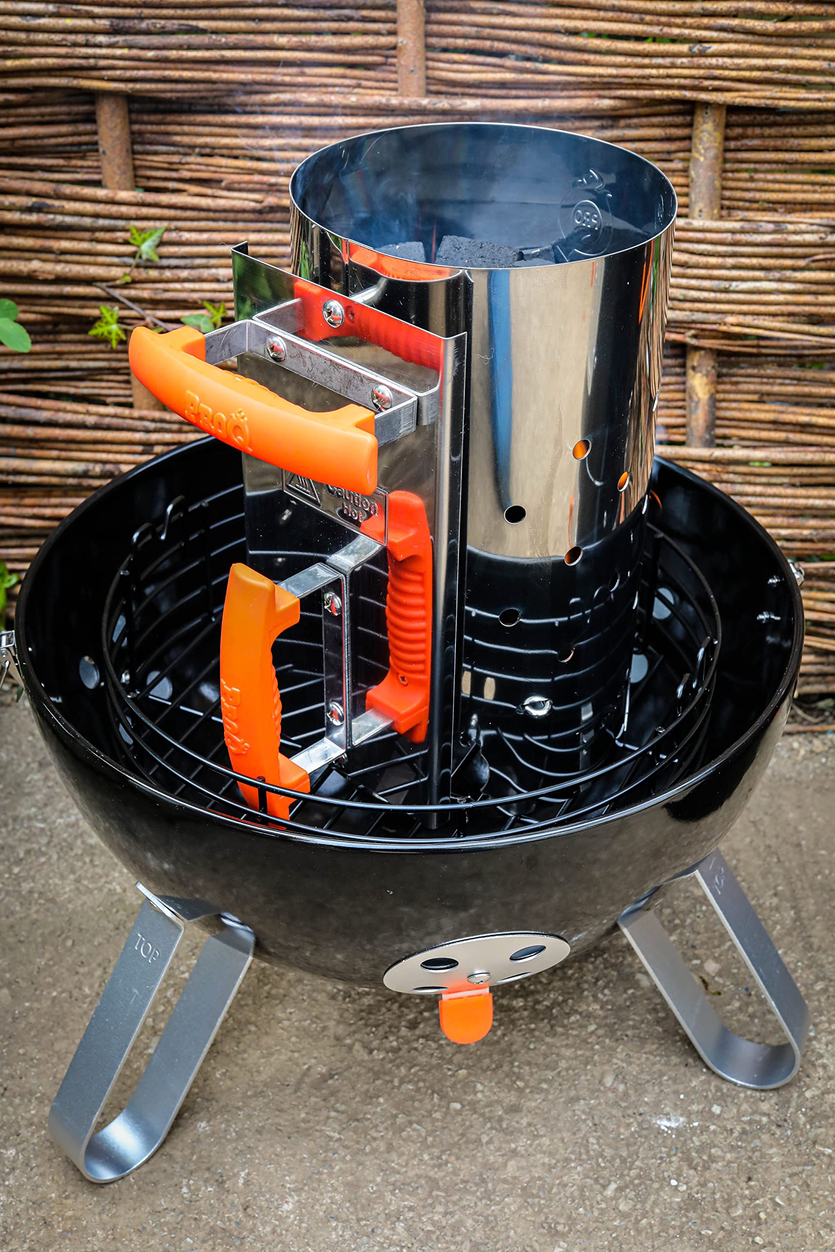 ProQ Stainless Steel Charcoal Chimney Starter | Dual Handle BBQ Tool