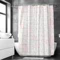 Encasa XO Waterproof Polyester Shower Curtain | Boho Maze Beige | 180x180cm