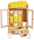 BRUBAKER Lemon Bath and Body Gift Set | 10-Piece Spa Kit in Wood Cabinet