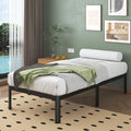 Lutown-Teen European Single Bed Frame 90x200 - Heavy Duty Metal with Storage
