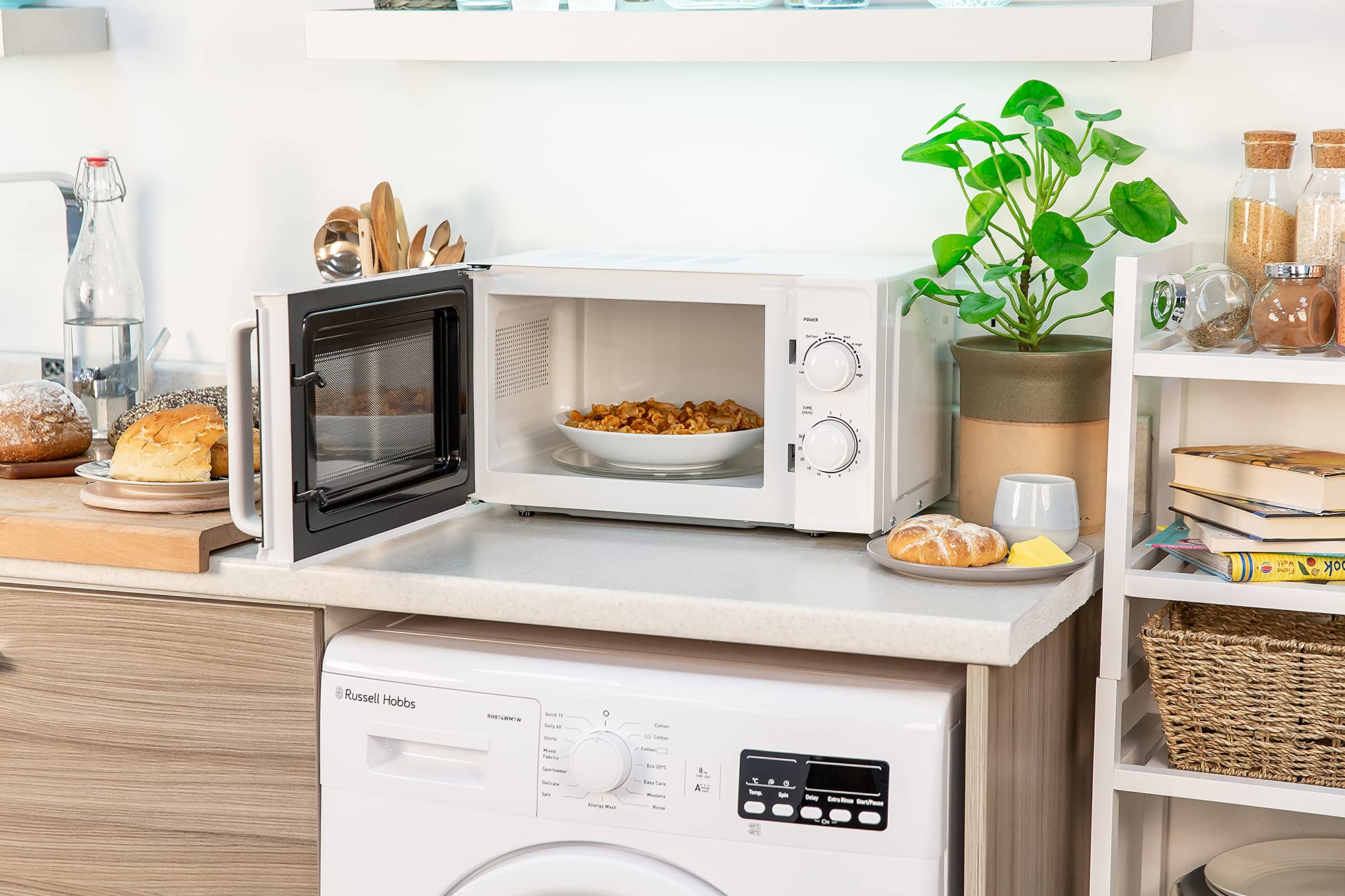 Russell Hobbs 17L Manual Microwave – 700W White Textures Design RHM1725