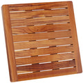Hovea Teak Wood Bath Mat – 50x50cm Non-Slip Square Shower & Garden Mat